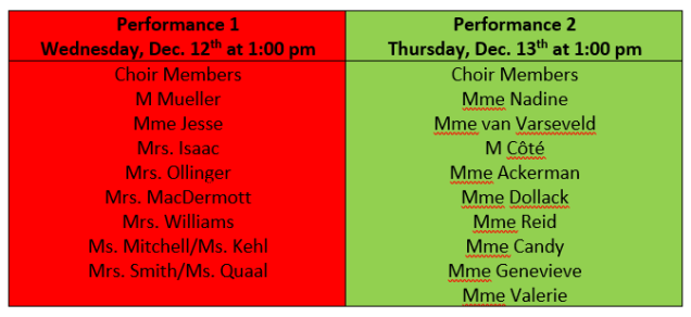 Winter Concert Classes